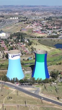 Soweto Towers In Johannesburg Gauteng South Africa. Breathtaking Aerial Landscape Of Famous Leisure Park Of The City. Cities Of The World. Landmark Downtown. Johannesburg Gauteng.