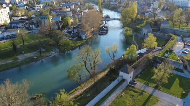 Aerial View of Banja Luka, Bosnia and Herzegovina