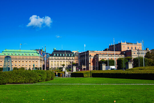 Axel Anderberg&rsquo;s Royal Swedish Opera beside Kungstr&auml;dg&aring;rden in Stockholm