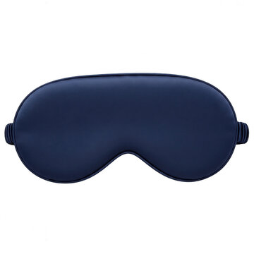 Dark blue fabric sleep mask for resting isolated on transparent background