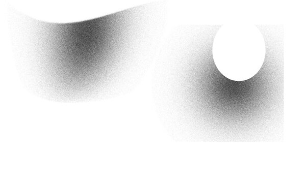 Abstract black and white grainy gradient textures with retro noise vector elements for minimalist lo-fi graphic design assets