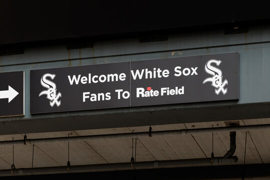 Chicago, IL, USA - August 14, 2026: The exterior of MLB's Chicago White Sox's Rate Field. The baseball stadium has had many name changes over the years but is best known for Comisky.