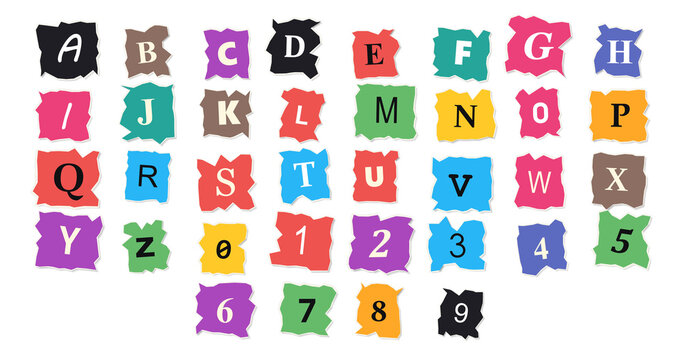 Bright 3 d block letters a to z and 0 to 9 in rainbow colors, uppercase alphabet and numbers isolated on a transparent background