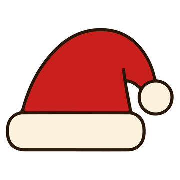 Cute Christmas Santa hat vector illustration