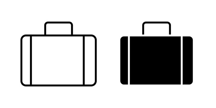 Suitcase icon vector pictograms group