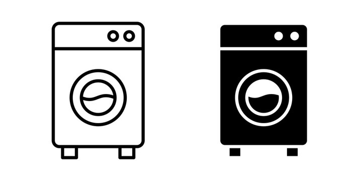 laundry machine icon vector pictograms group