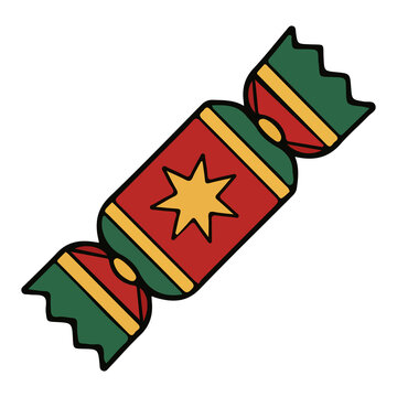 Cute Christmas cracker vector illustration