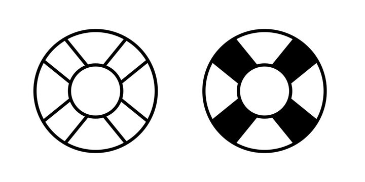 Life buoy icon vector pictograms group