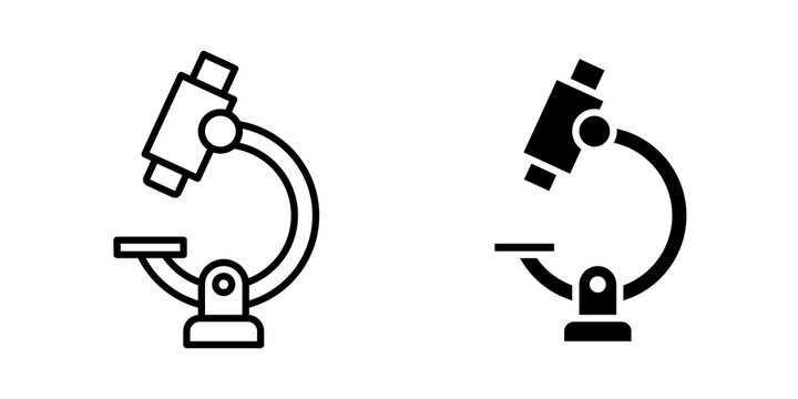 Microscope icon vector pictograms group