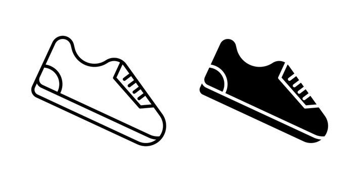 Running shoes icon vector pictograms group