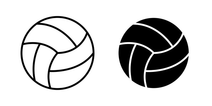 Volley ball icon vector pictograms group