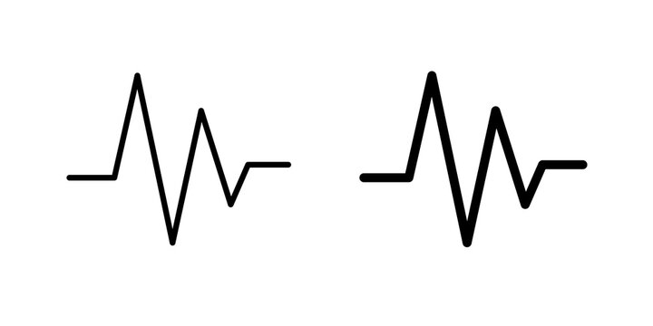 Pulse icon vector pictograms group