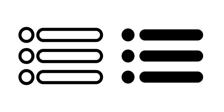 Menu icon vector pictograms group