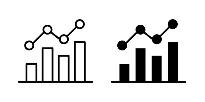 Chart icon vector pictograms group
