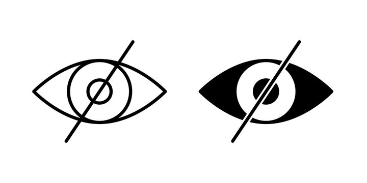 Hide icon vector pictograms group