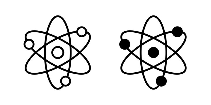 Atom icon vector pictograms group