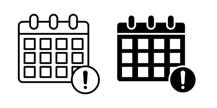 Deadline icon vector pictograms group