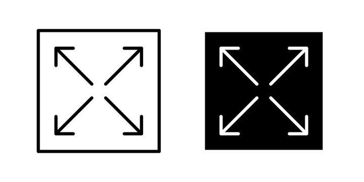 Fullscreen icon vector pictograms group