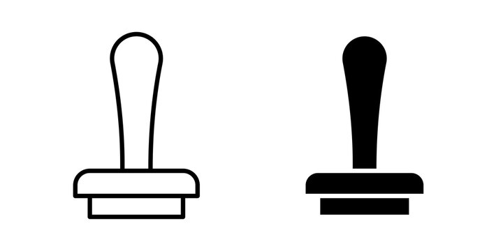 Stamp icon vector pictograms group