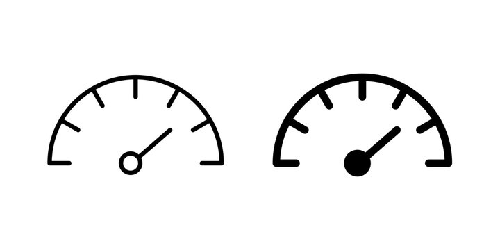 Speedometer icon vector pictograms group