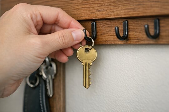 A person grasping a collection of keys in their palm, ready for locking or unlocking