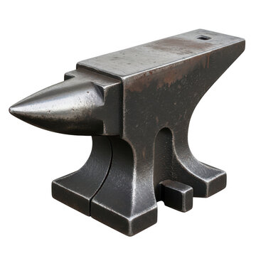 Vintage blacksmith anvil isolated on transparent background