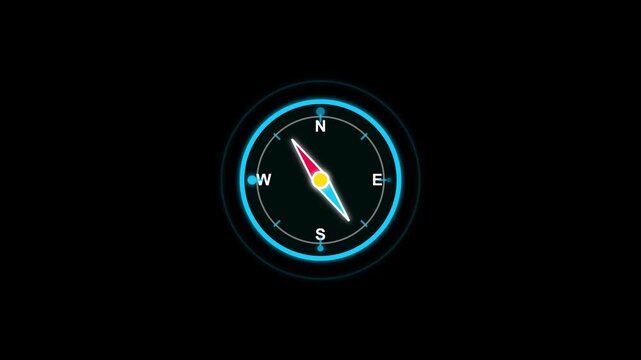 Digital Compass Navigation Animated Icon