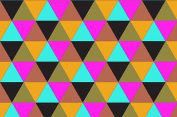 Obraz premium Seamless Abstract Geometric Triangle Pattern Background with Modern Repeating Shapes and Decorative Vector Design for Wallpaper and Surface Texture