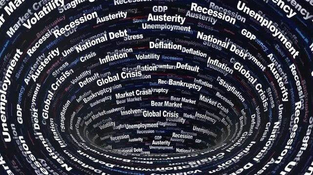 GLOBAL CRISIS Keywords Animation on Tunnel Walls, Background, Loop
