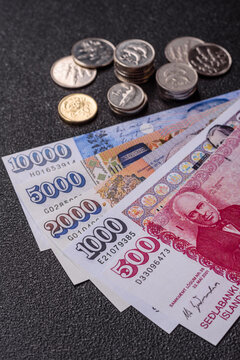 Iceland, Icelandic paper banknotes krona for settlements and financial transactions. Icelandic krona