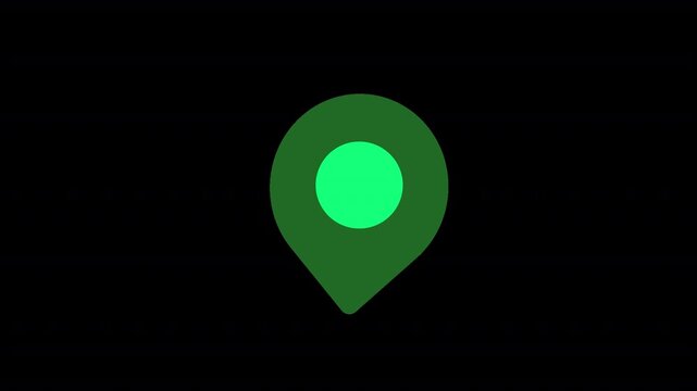 EV eco park location pin icon animation with a clean modern design and transparent background. Ideal for electric vehicle charging, green mobility, sustainable transport, eco parks, maps, navigation,