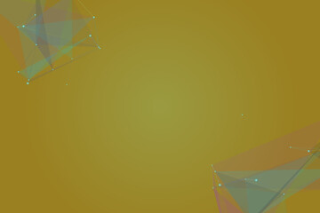 Abstract digital network connection background with geometric lines and dots