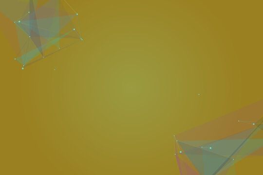 Abstract digital network connection background with geometric lines and dots