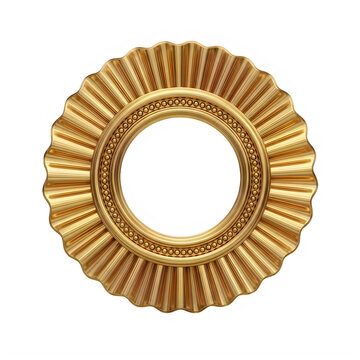 Decorative brass scalloped ring frame