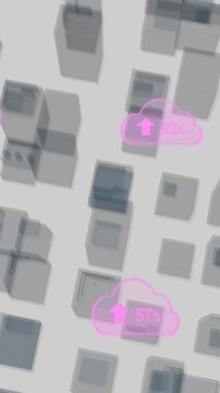 3d architectural drawing of cityscape 4k