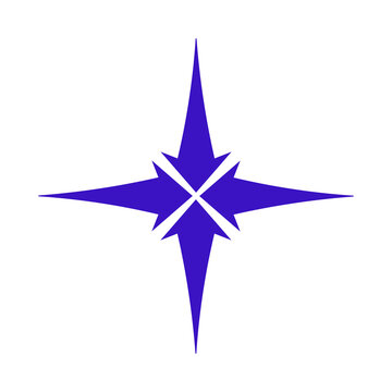 Minimalist galactic spark oracle star abstract geometric token graphic illustration background