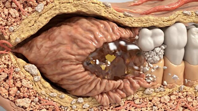 3D Medical Animation of Dental Cyst Growth in the Human Jawbone