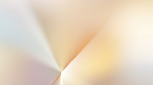 Abstract composition of intersecting prisms with smooth gradients and glowing pastel tones. Luxe editorial lighting creates layered reflections and a dreamy, soft haze.