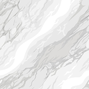 Seamless White and Gray Marble Pattern, Abstract Tileable Stone Texture Background with Diagonal Veins