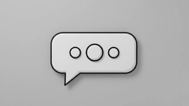 Speech bubble with three dots icon