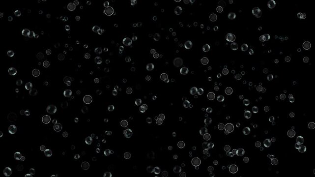 Floating iridescent bubbles drift gently clean transparent particle effect glossy reflections. for soap, shampoo, wellness, beverage, underwater, fantasy, celebration, and seamless overlay projects.