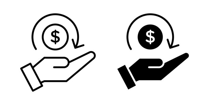 Payroll icon flat clipart series