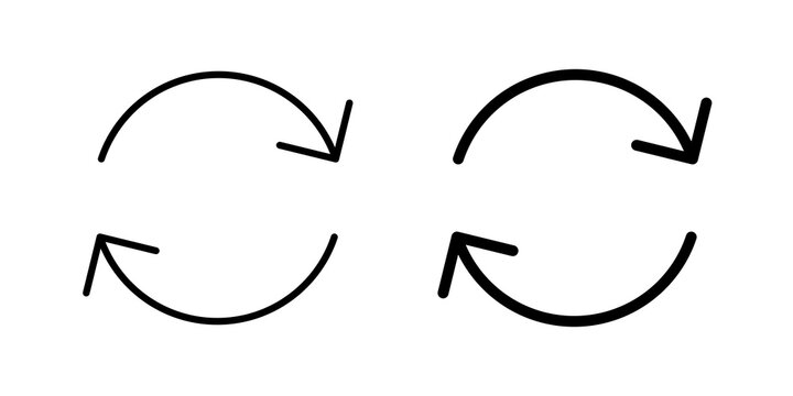 Repeat icon flat clipart series