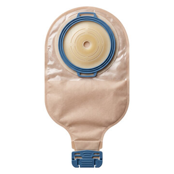 Medical ostomy colostomy drainage bag with barrier flange