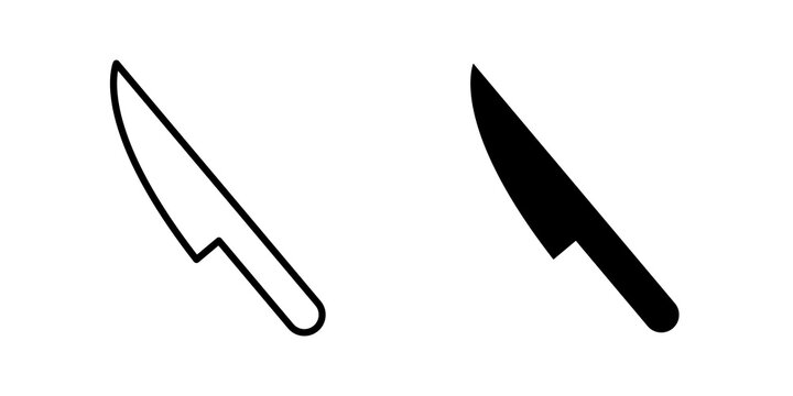 Kitchen knife icon flat clipart series
