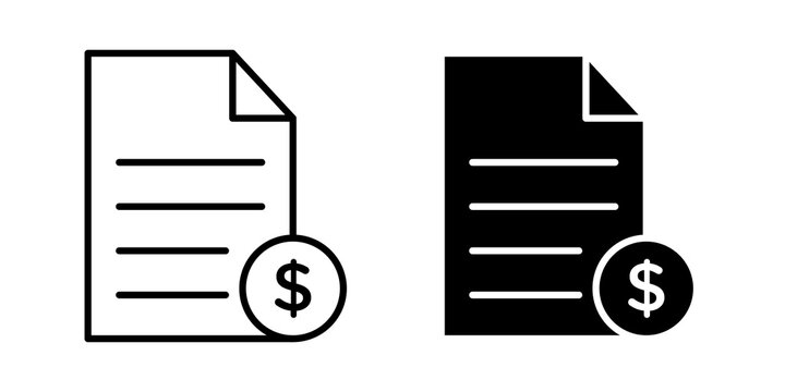 Invoice payment icon flat clipart series