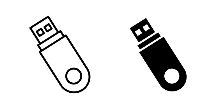 usb drive icon flat clipart series