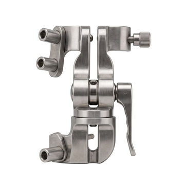 Surgical table joint fixation clamp on transparent background