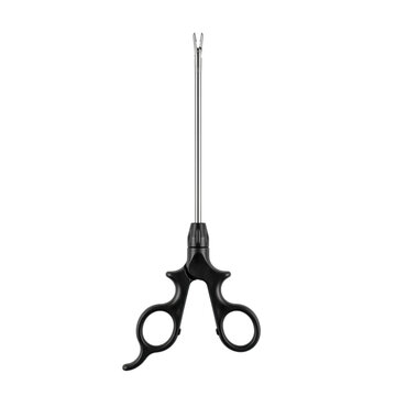 Laparoscopic surgical grasper forceps instrument on transparent background