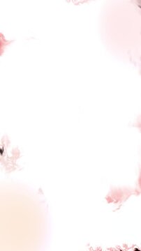 Soft pink ink clouds curl diffuse across pastel detail. beauty advertising, cosmetic launches, wedding invitations, feminine branding, perfume promotions, spa videos, elegant titles gentle transitions
